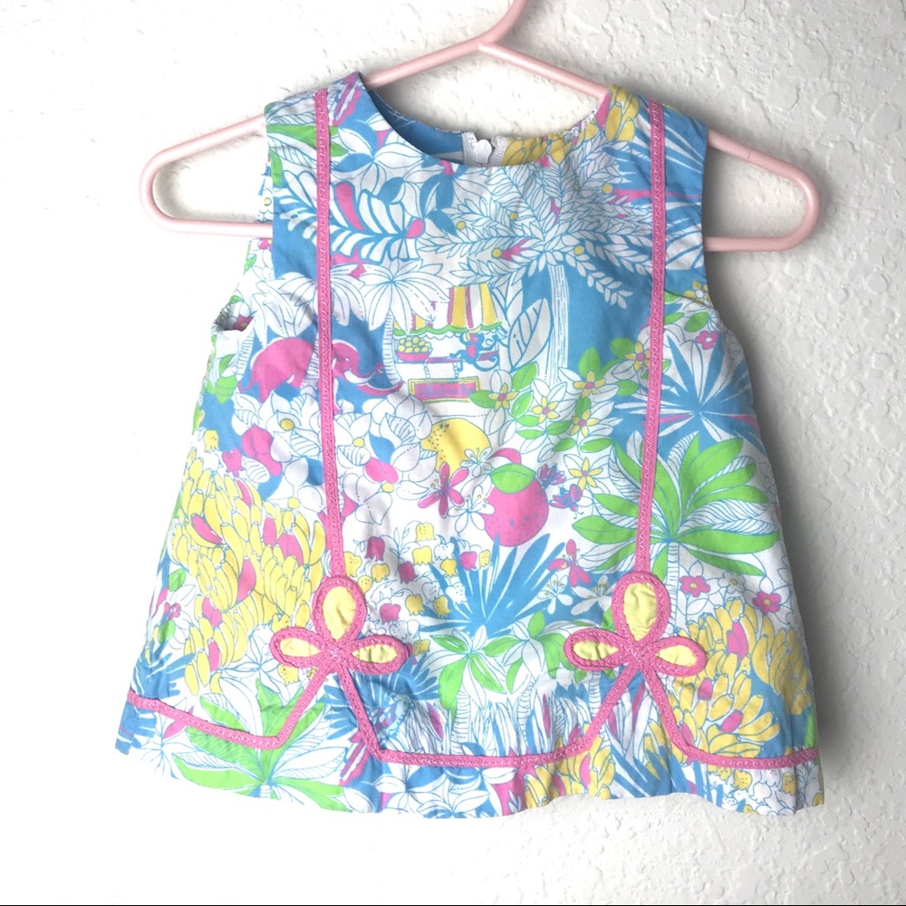 Lilly Pulitzer Baby Girl Shift Dress Monkey Juice